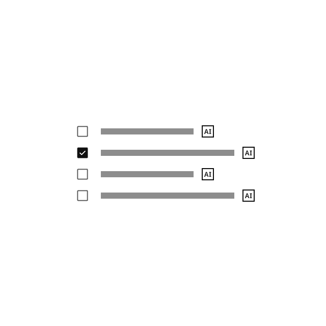 AI checkbox