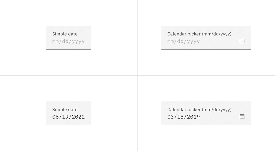 Fluid date picker input colors