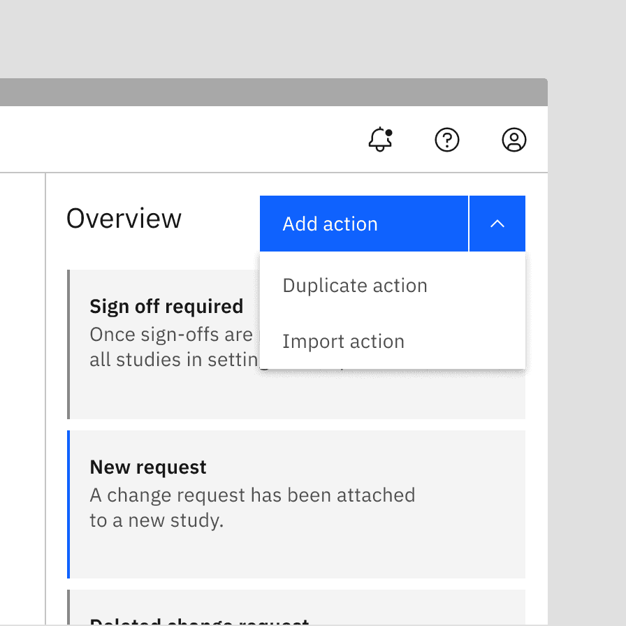 Do use menu buttons to group meaningful actions being applied to the same data.